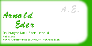 arnold eder business card